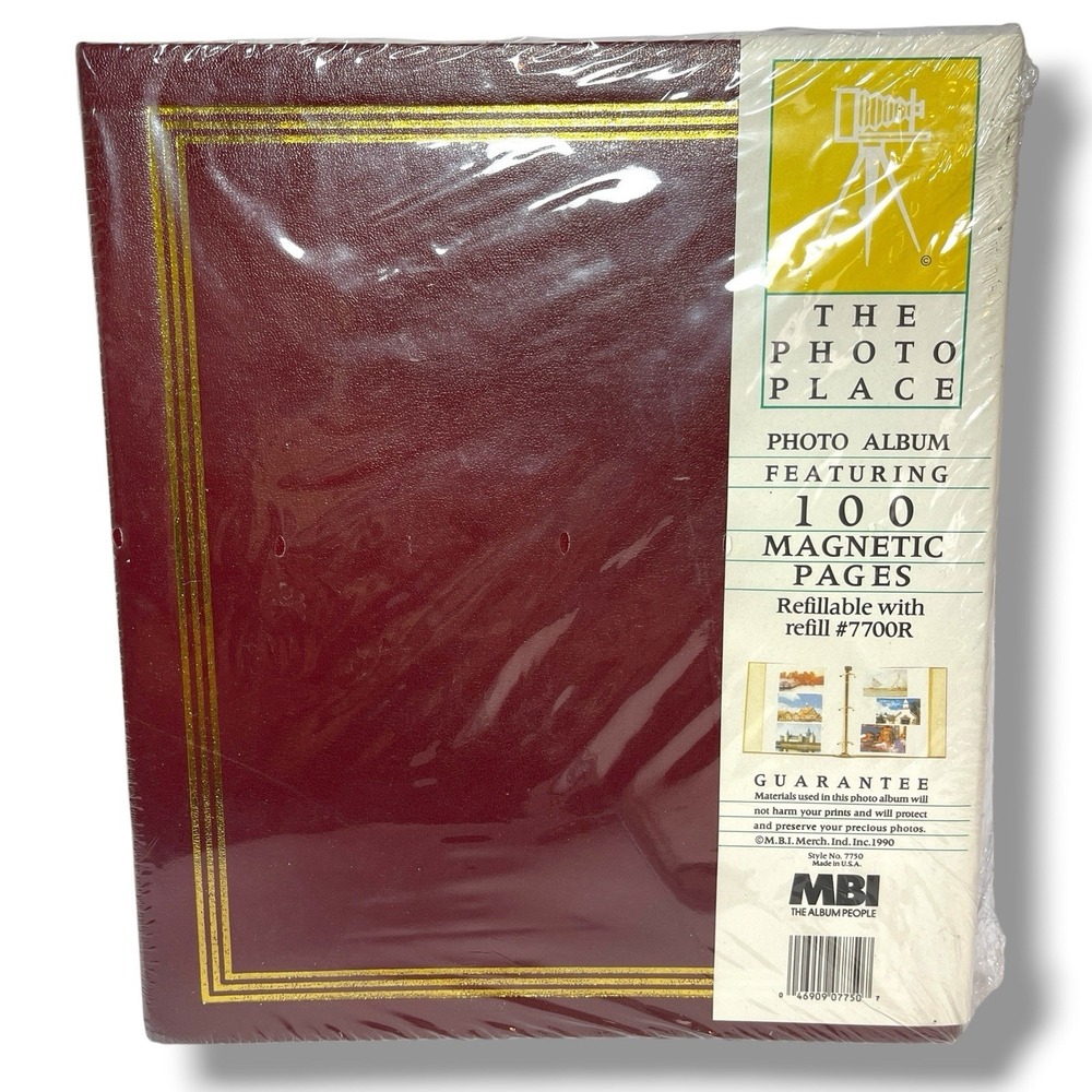 The Library Collection Vintage 100 Page Photo Albums NEW Sealed MBI Burgundy